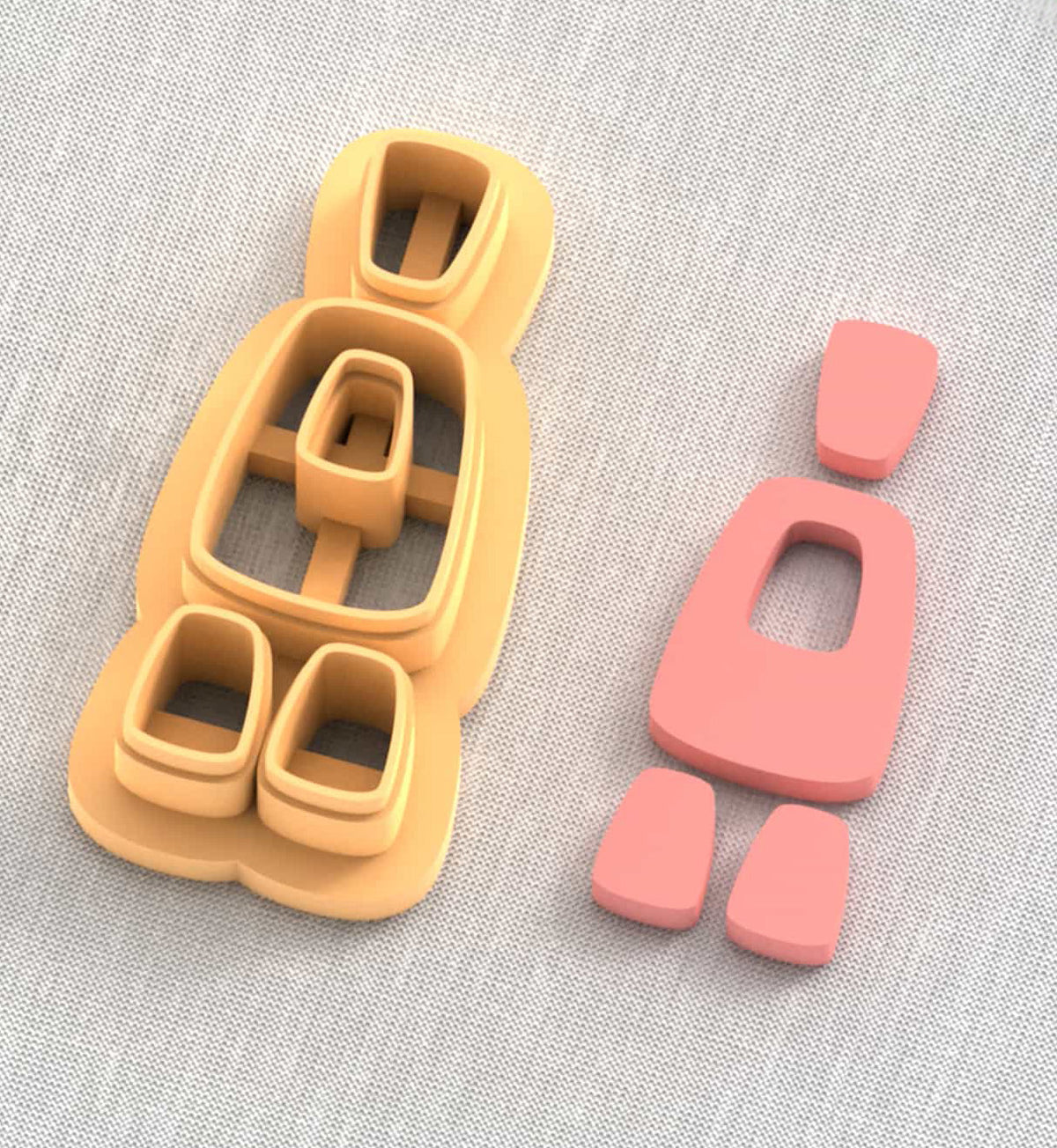 Boho shapes clay cutter set for earrings