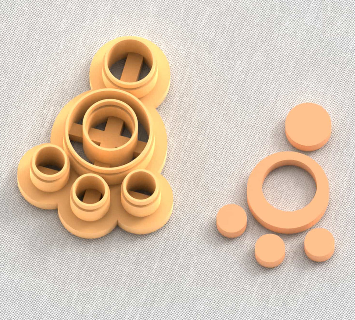 Boho shapes clay cutter set for earrings