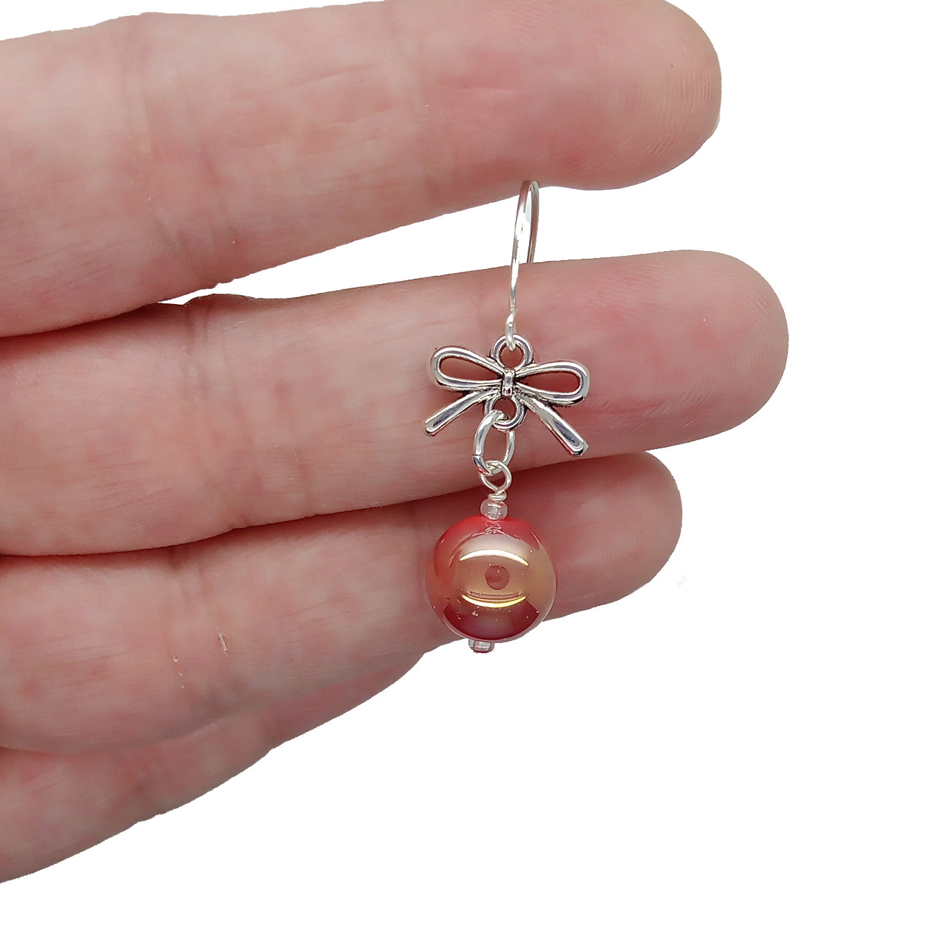 Miniature Ornaments with Bows, Rainbow Colors, 7 pc