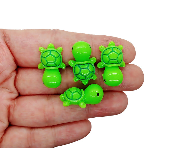 Cute Resin Turtles, Set of 6 3D Animal Miniatures