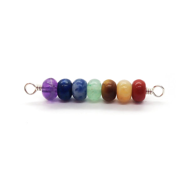 Jewelry Connector Link made with Chakra Gemstones.