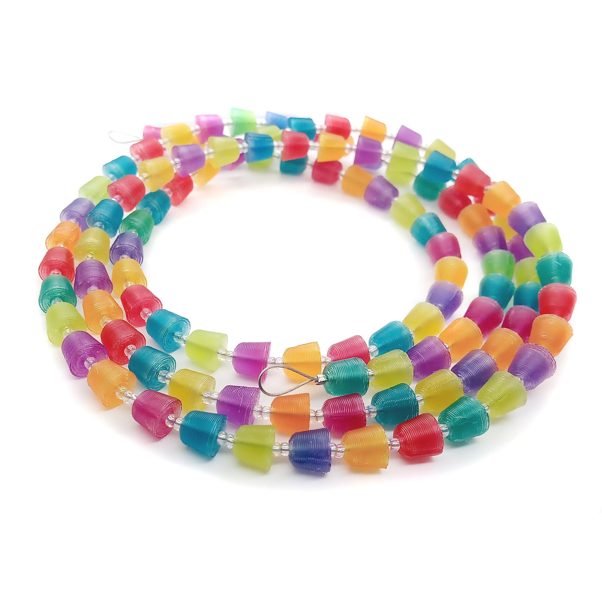 Miniature Christmas Garland for Tabletop or Dollhouse Christmas Trees -- gumdrop beads in a mix of colorful shades.