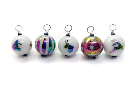 Miniature Christmas Ornaments, Tiny Baubles for Xmas Tree