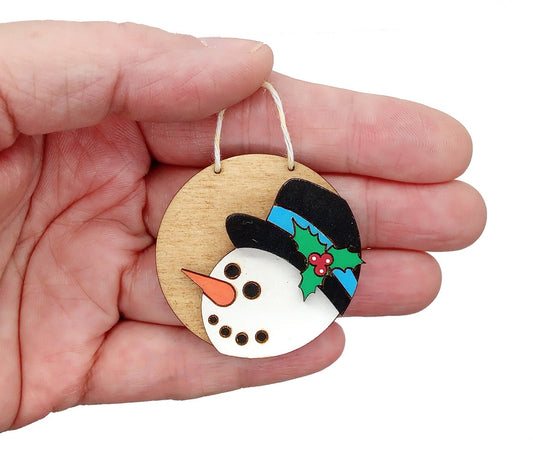 Miniature Snowman Door Sign 1:12 Scale, for Dollhouse