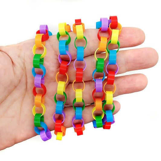 Mini Garland Kit, DIY Rainbow Chain Link Decor for 1:12 Scale Dollhouse