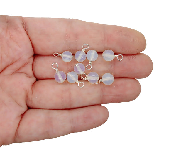 Opalite 6mm Bead Charms for October Birthstone