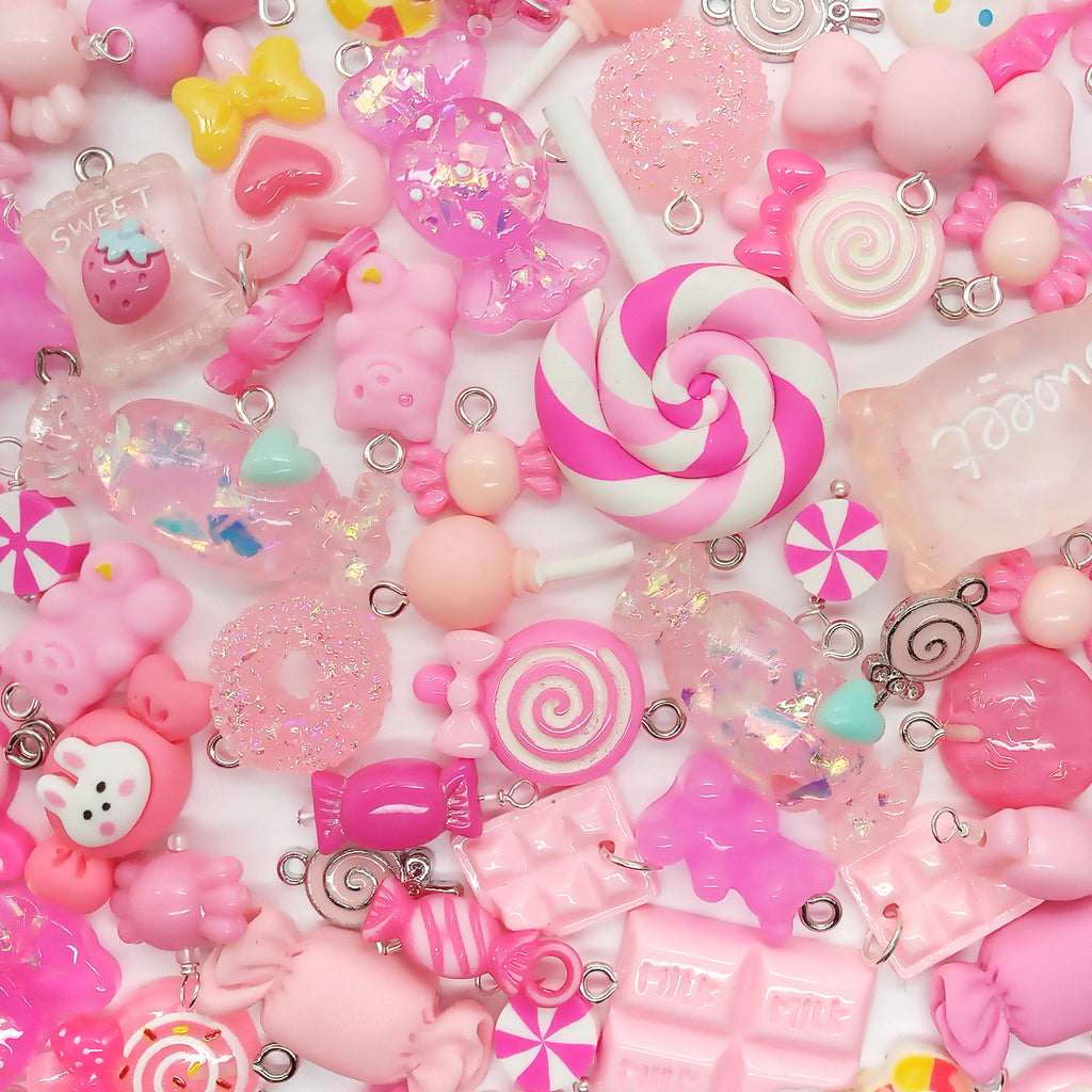 Pastel Full Size Lollipop Candy Charms, Lollipop Jewelry, Candy