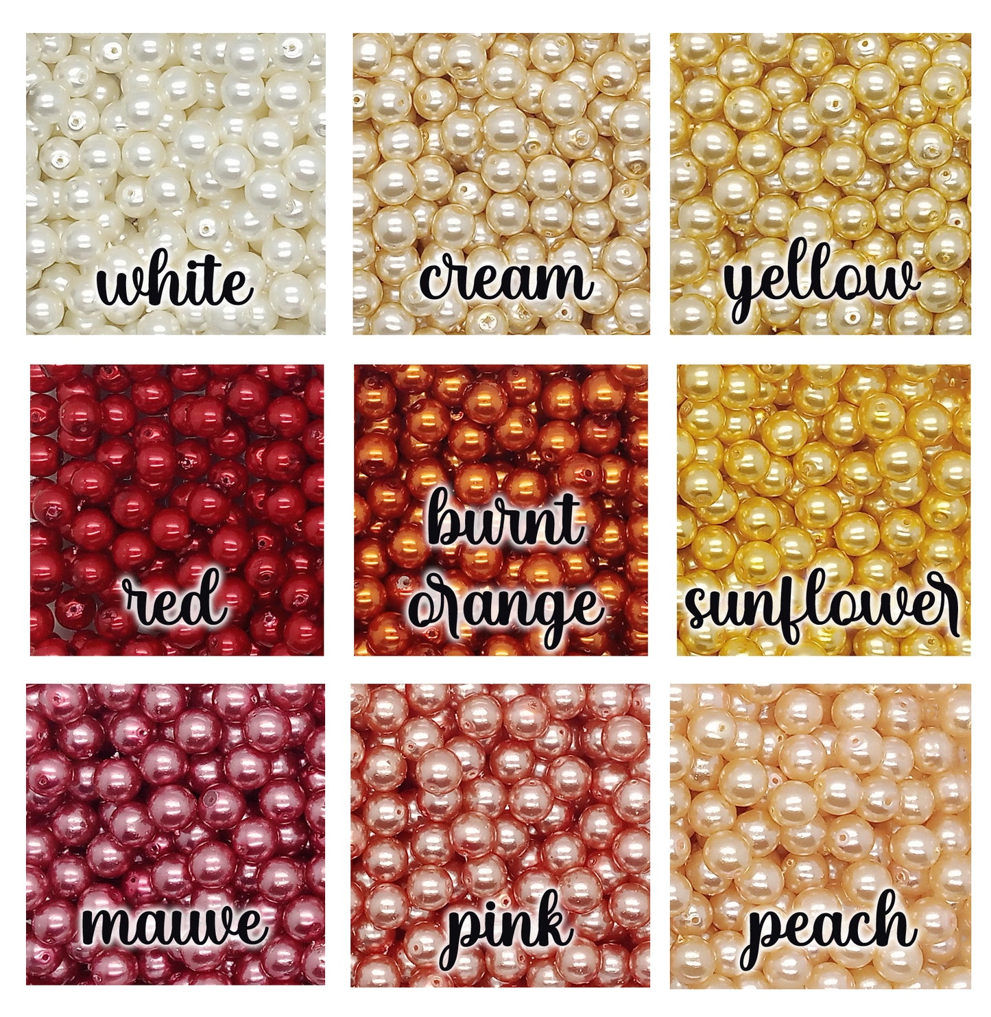 Glass Pearl Charms - 8mm Bead Dangles for DIY Charm Bracelets - Adorabilities Charms & Trinkets