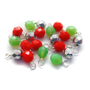 Christmas Color Charms, 20 pc Holly Mix