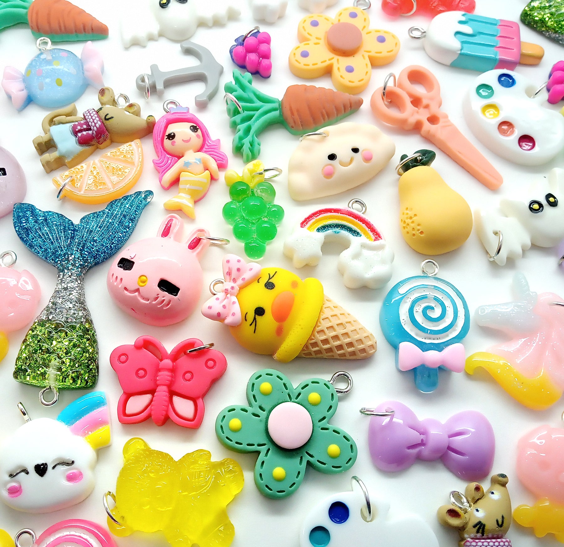 20 Pcs Resin Charms for Jewelry Making Resin Charms for Hair Bows