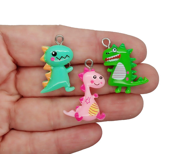 Dinosaur and Dragon Charms, 4pc Mix - Adorabilities Charms & Trinkets