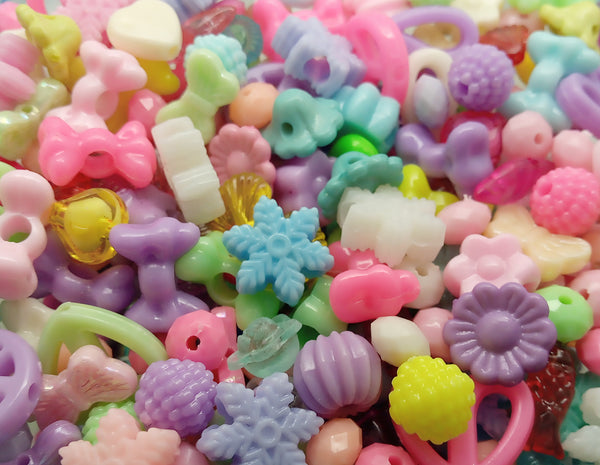 Cute Acrylic Bead Mix, Colorful Mixed Shapes - Adorabilities Charms & Trinkets