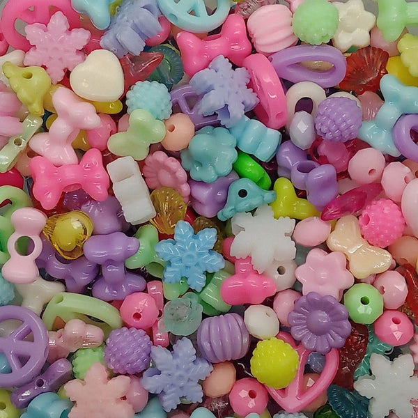 Cute Acrylic Bead Mix, Colorful Mixed Shapes - Adorabilities Charms & Trinkets