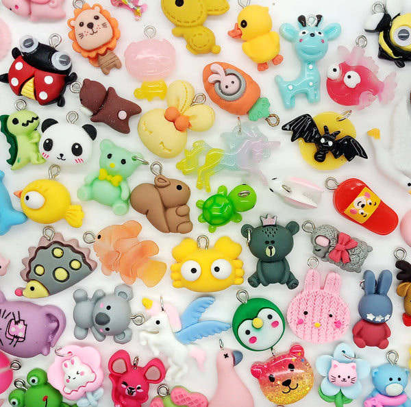 Cute Animal Charm Mix, Assorted Kawaii Animal Pendants