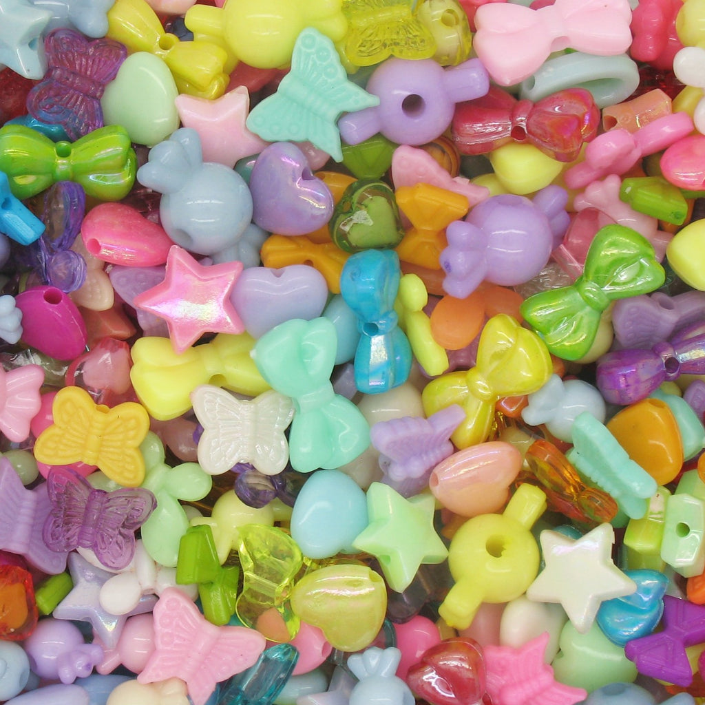 Acrylic Butterfly Beads - Colorful Kandi Beading Supply
