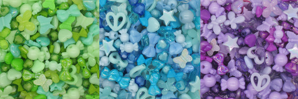 Acrylic Bead Mix - Cute Kawaii Kandi Jewelry Supply - Adorabilities Charms & Trinkets