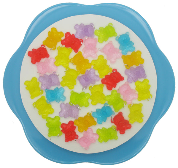 Colorful Bear Charms - Cute Teddy Resin Cabochons - Adorabilities Charms & Trinkets