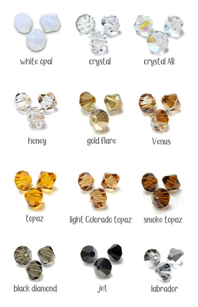 Crystal Bead Dangles, 50 pcs - Bulk Bicone Bead Charms - Adorabilities Charms & Trinkets