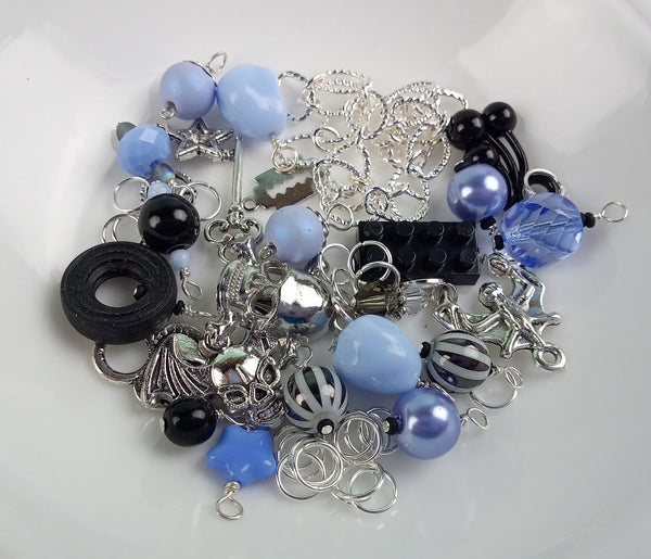 Periwinkle Charm Bracelet Kit, Pastel Goth DIY Bracelet - Adorabilities Charms & Trinkets