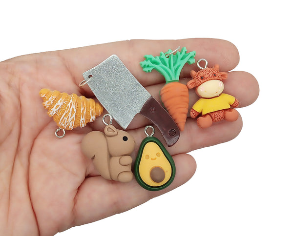 Charm Mix in Fall Colors: Bears, Squirrels & Pumpkins