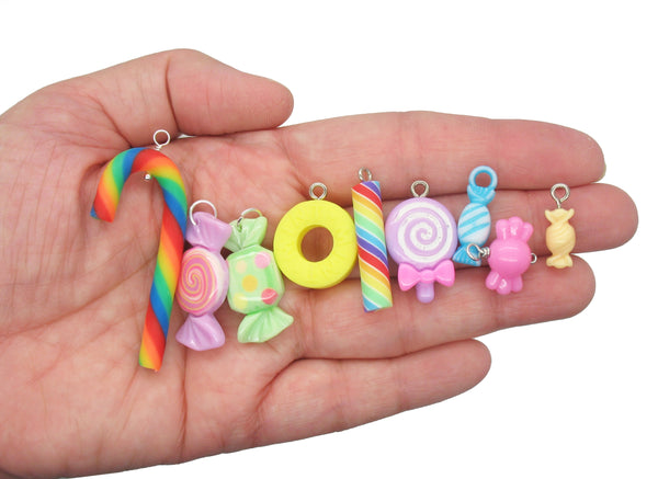 Candy Charms - Mixed Sweets Lollipop Chocolate Kawaii Charms - Adorabilities Charms & Trinkets