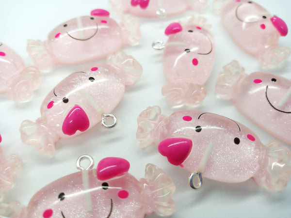 Kawaii Candy Charms, Cute Pink Candy Pendants - Adorabilities Charms & Trinkets