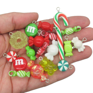 Christmas Candy Charms - Mixed Sweets Kawaii Charms - Adorabilities Charms & Trinkets