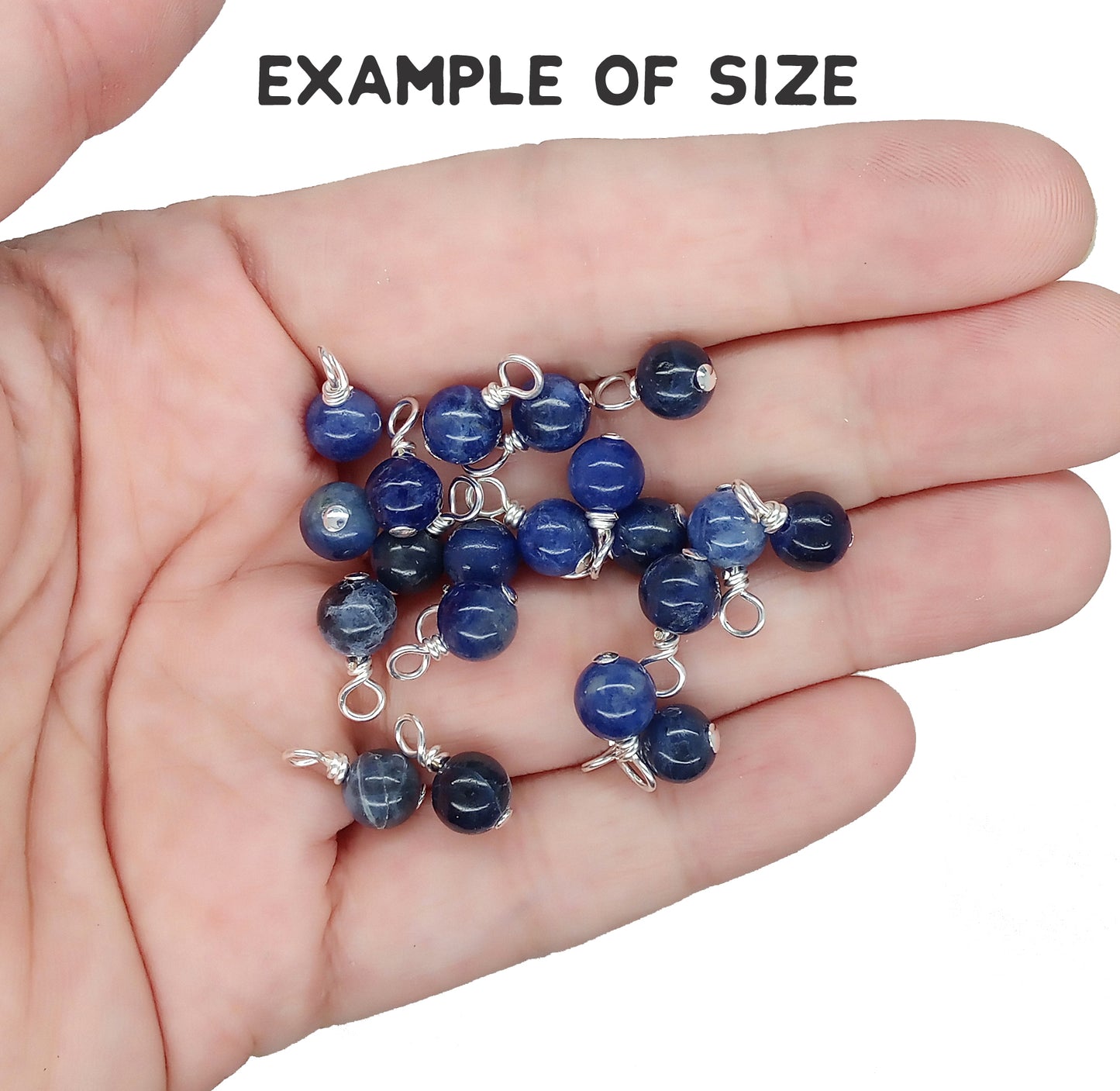 Round Chakra Gemstone Charms, 7 piece set of Chakra Bead Dangles - Adorabilities Charms & Trinkets