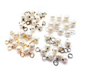Delicate Freshwater Pearl Charms with Your Choice of Wire