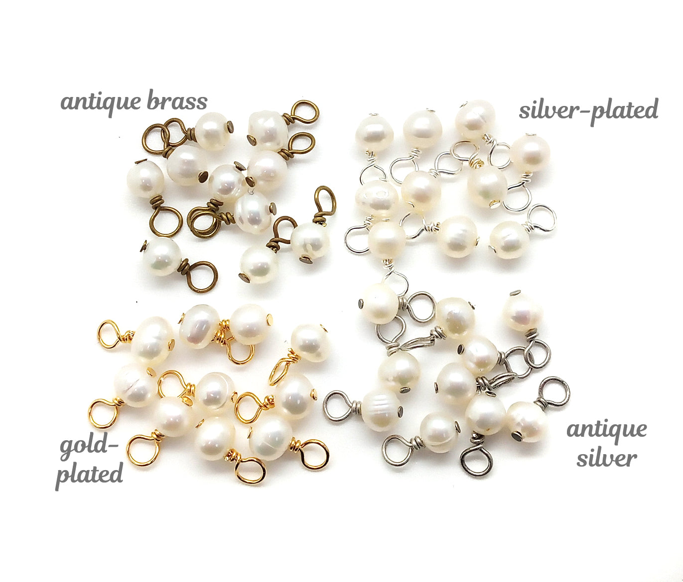 Delicate Freshwater Pearl Charms with Your Choice of Wire