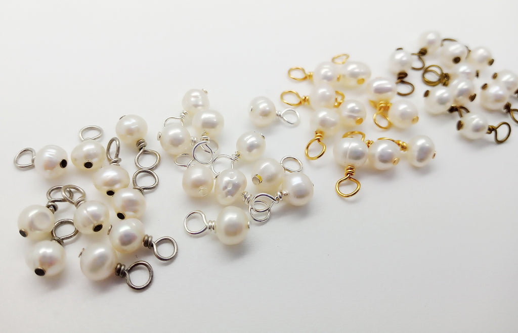 Freshwater Pearl Charms, 10 pieces, Natural Dangles for Jewelry Making,  Adorabilities