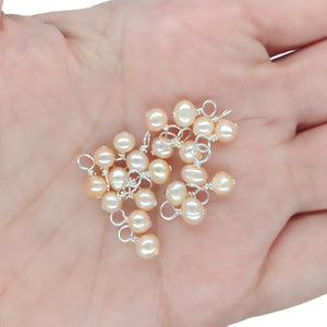 Peach Freshwater Pearl Charms - Tiny Pink Pearl Bead Dangles - Adorabilities Charms & Trinkets