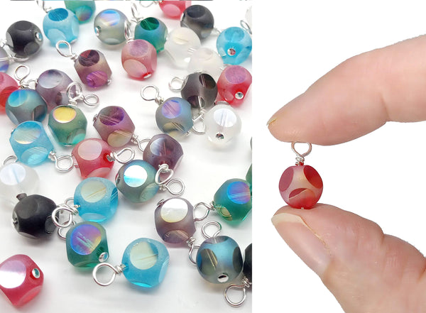 Frosted Bead Dangles - Pretty Glass Bead Charms - Adorabilities Charms & Trinkets