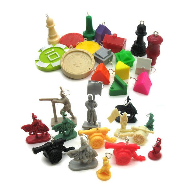 Game Charms - Board Games Pieces Parts Kitsch Charm Mix - Adorabilities Charms & Trinkets