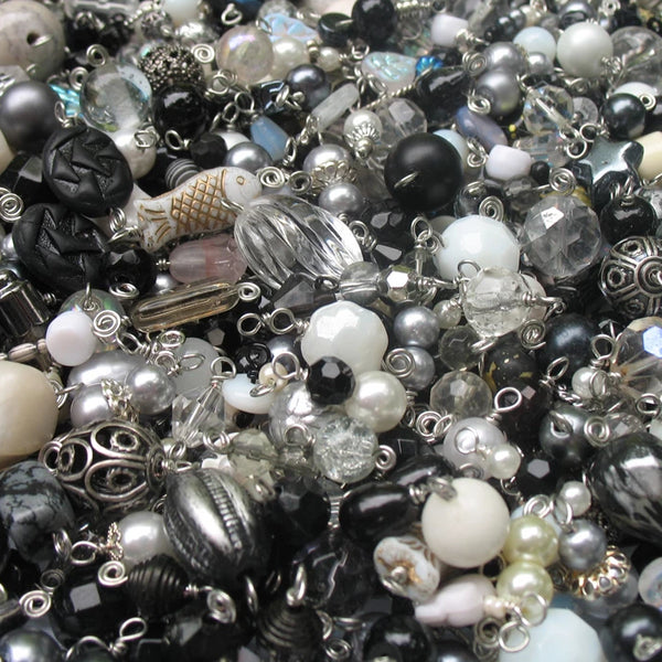 Black and White Charms Grab Bag - Wholesale Bead Charms in Black & White - Adorabilities Charms & Trinkets