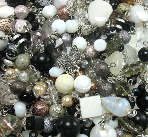 Black Charms Grab Bag - Wholesale Bead Charms in Black & White - Adorabilities Charms & Trinkets