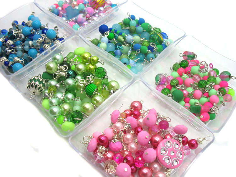 Colorful Bead Charms Grab Bag - Bulk Glass & Acrylic Dangle Charms - Adorabilities Charms & Trinkets