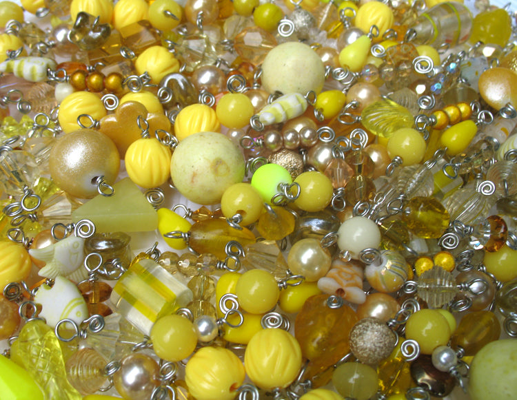 Yellow Bead Charms - Pretty Dangle Charms Wholesale - Adorabilities Charms & Trinkets