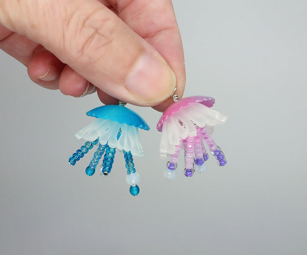 Jellyfish Pendant, Pretty Ocean Animal Charms in Pink or Blue - Adorabilities Charms & Trinkets