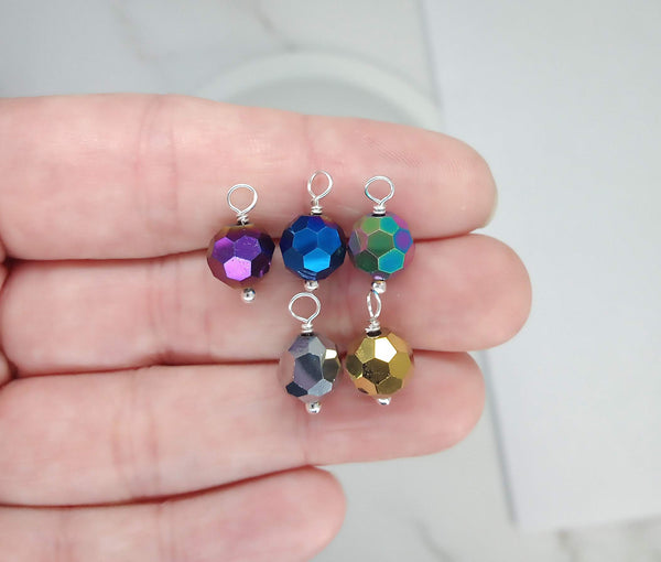 Metallic Bead Dangles - Faceted Bead Charms - Adorabilities Charms & Trinkets