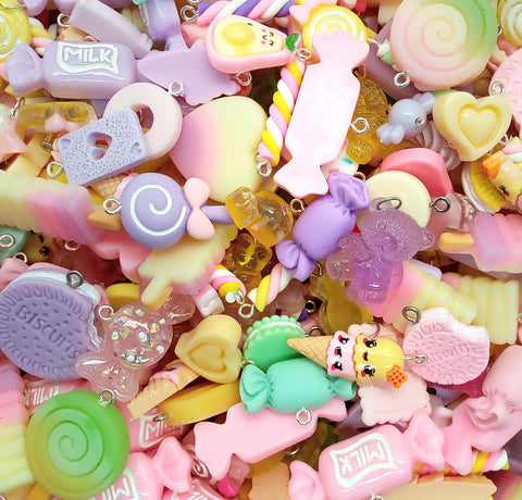 Lollipop Candy Resin Polymer Clay Flatback Charms Cabochon 30pc Miniature  Food