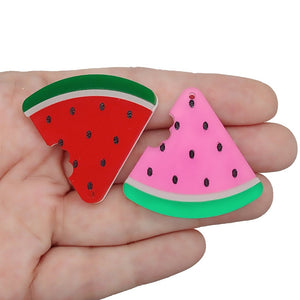 Watermelon Pendant, Layered Acrylic Fruit Charm