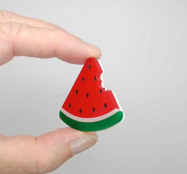 Watermelon Pendant, Layered Acrylic Fruit Charm