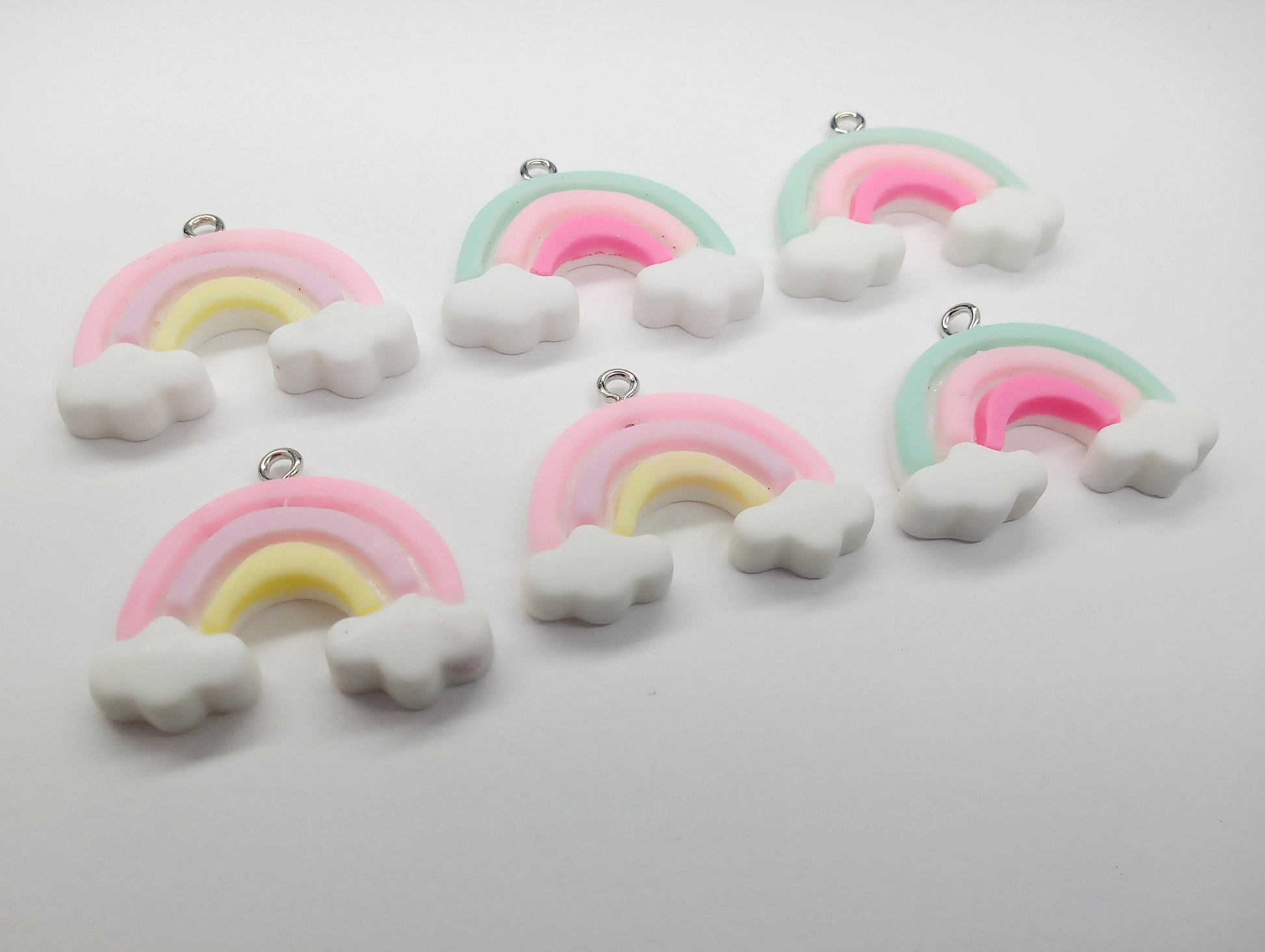 Pastel Rainbow Charms, Kawaii Pendants - Adorabilities Charms & Trinkets