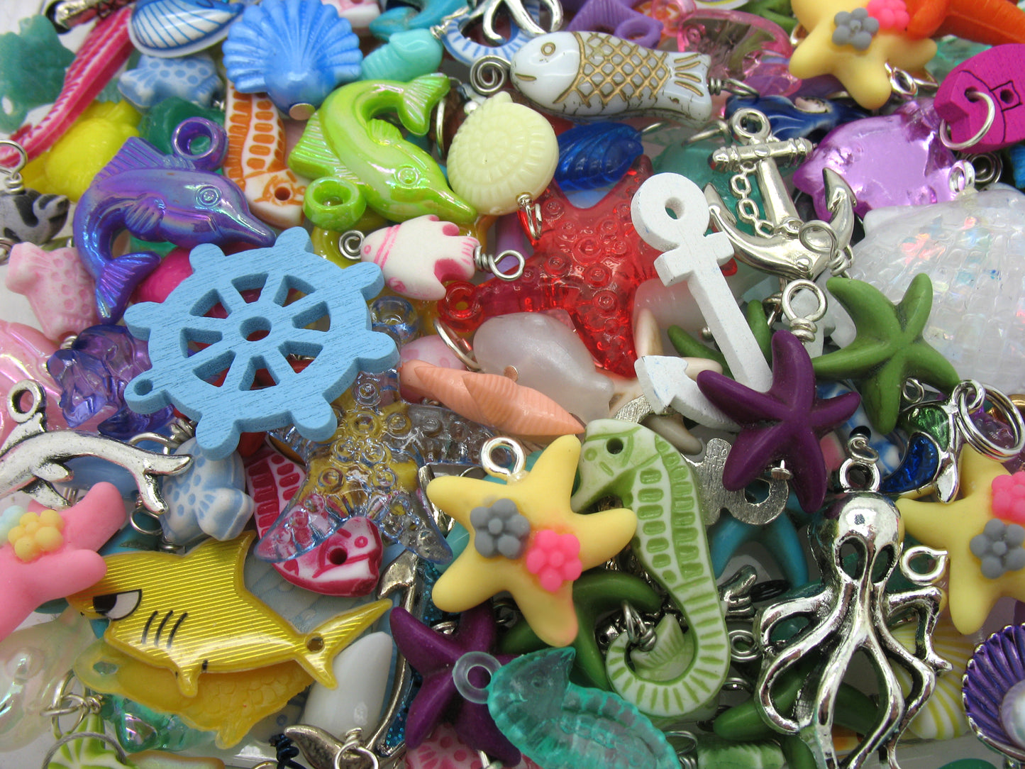 Sea Life Charms - Fish Ocean Water Animals Shells Charm Mix - Adorabilities Charms & Trinkets