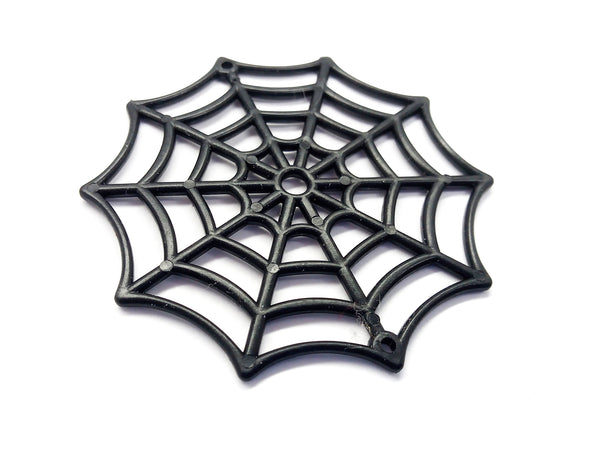 Spiderweb Pendants, Plastic Web Shape for Halloween, 6 pcs