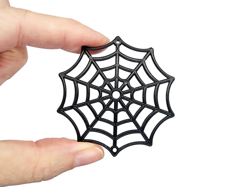 Spiderweb Pendants, Plastic Web Shape for Halloween, 6 pcs