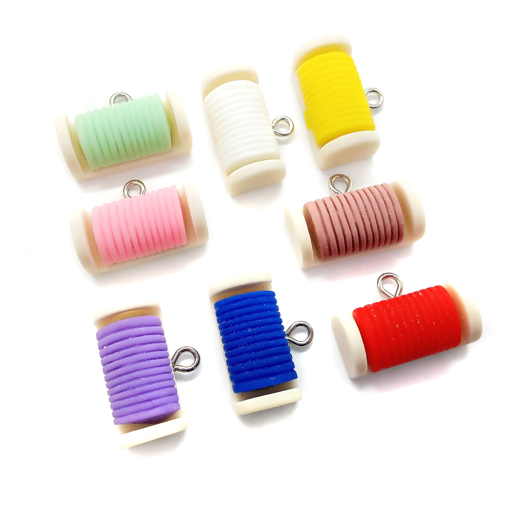 Spools of Thread Charms, 4pc Mix - Adorabilities Charms & Trinkets