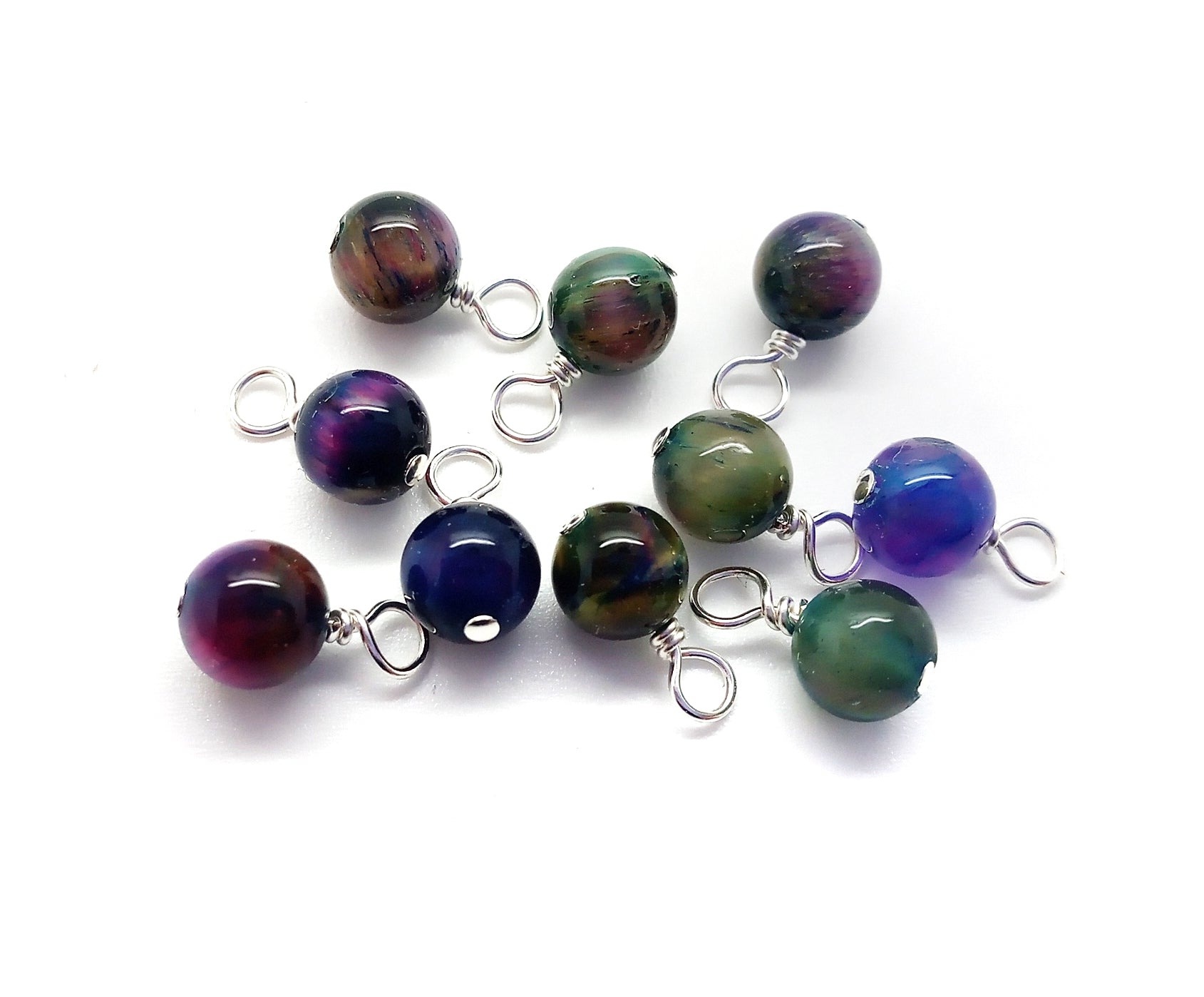 Rainbow Tiger Eye 6mm Gemstone Bead Charms - Adorabilities Charms & Trinkets