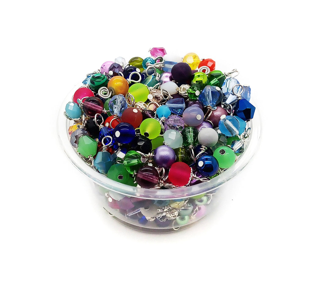 Tiny Bead Dangles, Bulk Pack of 50 Small Assorted Charms